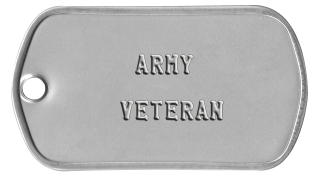 Dog Tag of Army Veteran
