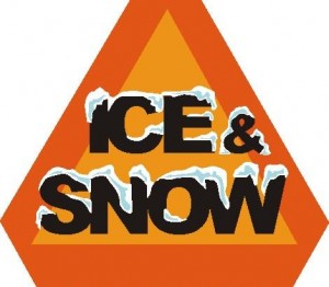 Warning Sign for Ice & Snow