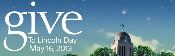 Banner on Give to Lincoln Day May 16, 2013 website