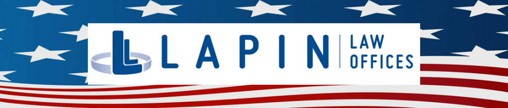 Lapin Law Offices Logo in U.S. Flag