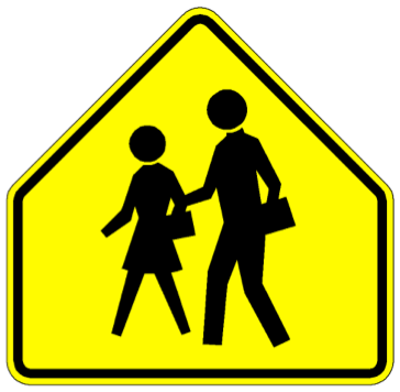 School Crossing Road Sign